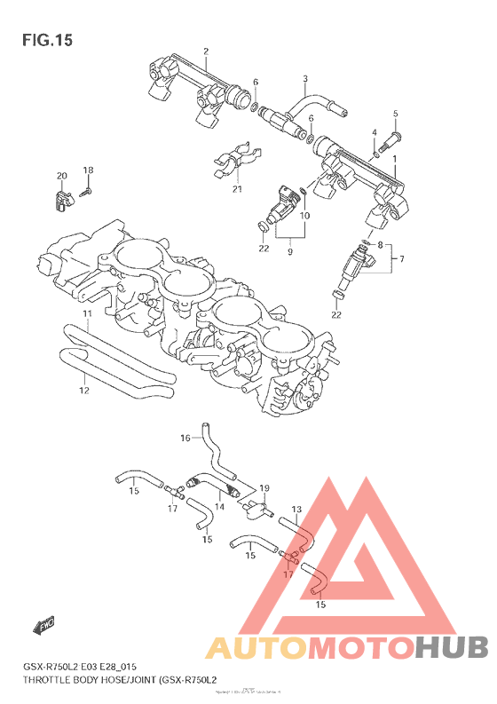 Throttle Body Hose/joint (Gsx-R750 L2 E03)