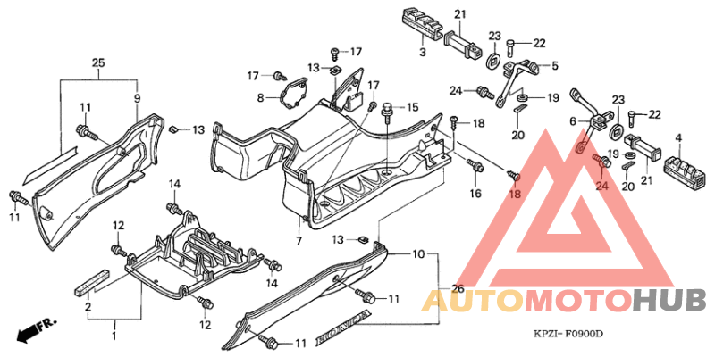 Floor panel/pillion step