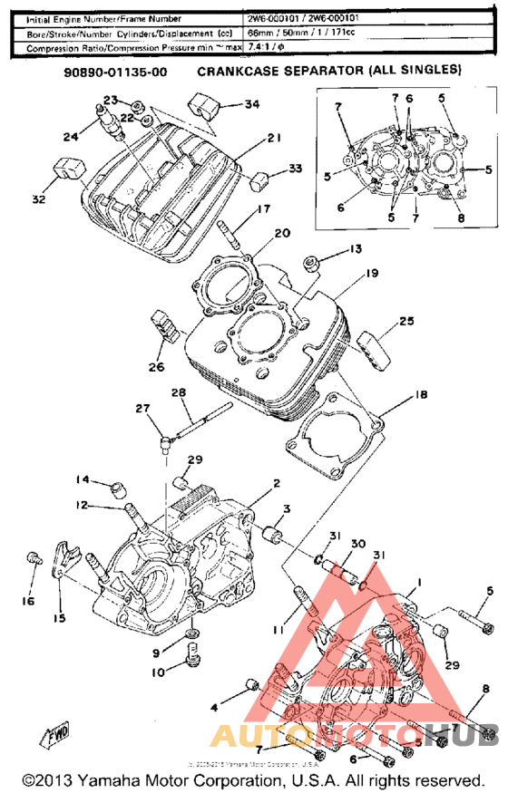 Crankcase-cylinder