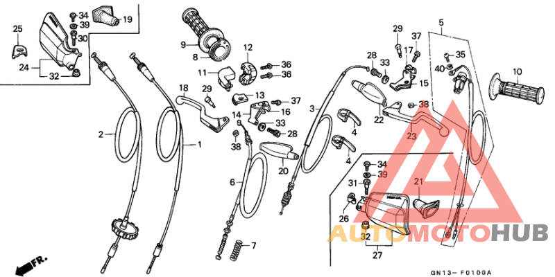 Handle lever/cable/switch