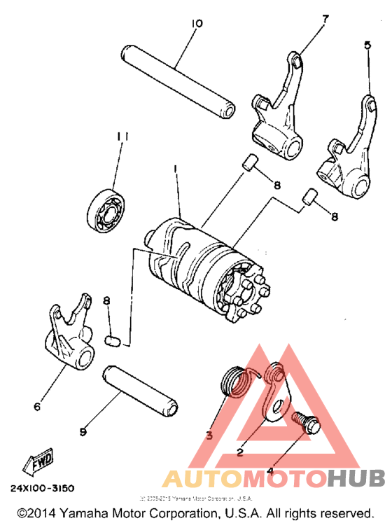 Shift cam-fork