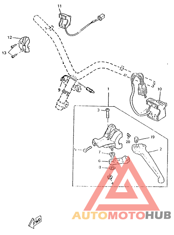 Handle switch. lever