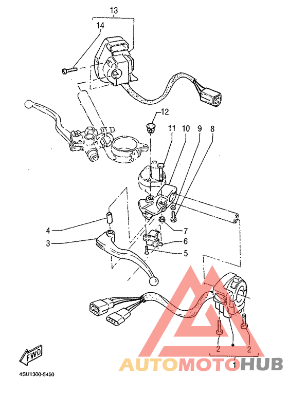 Handle switch. lever