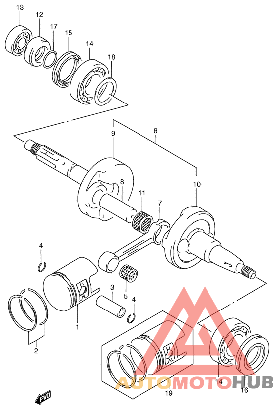 Вал коленчатый