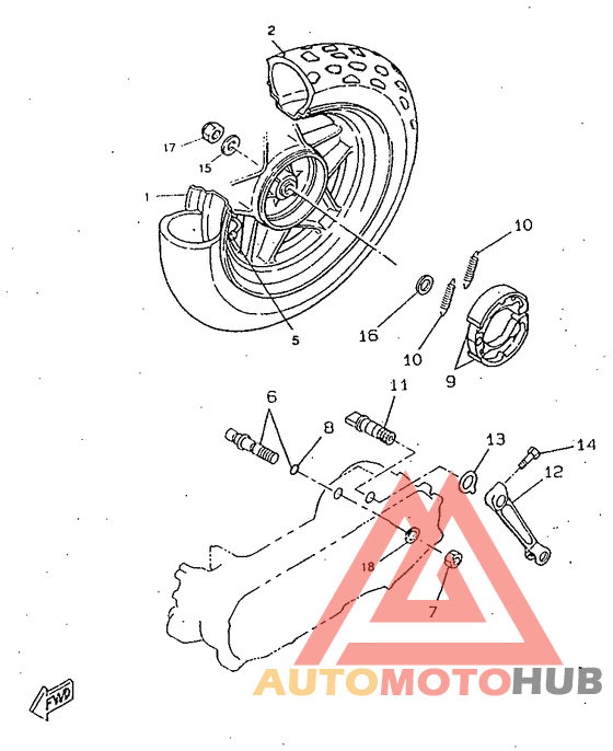 Переднее колесо