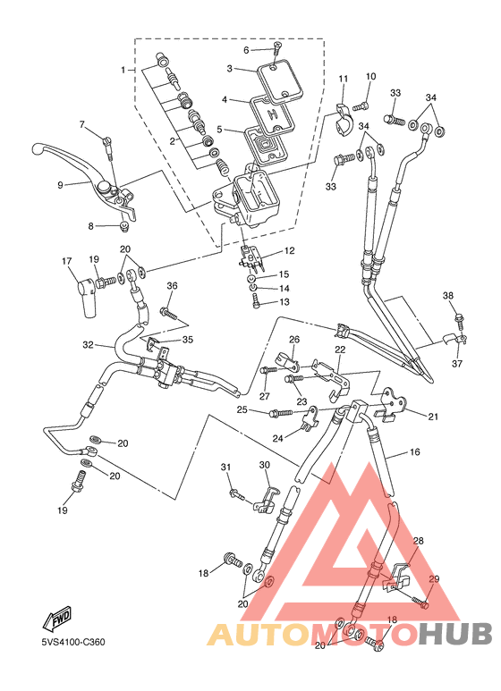 Vorderer hauptbremszylinder