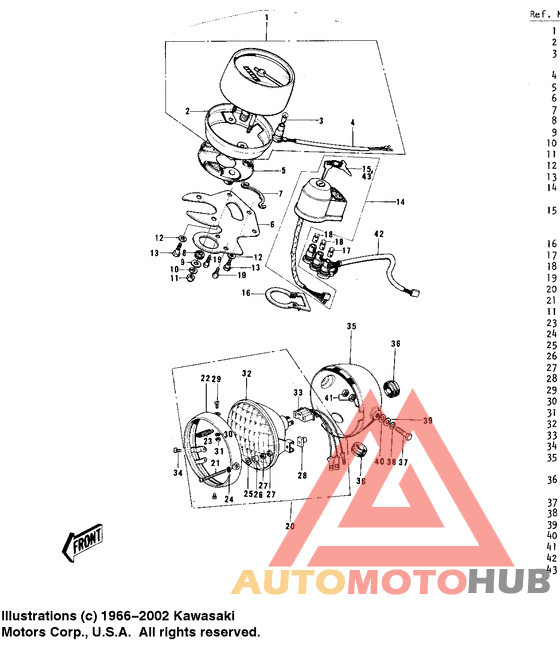 Meters/headlight