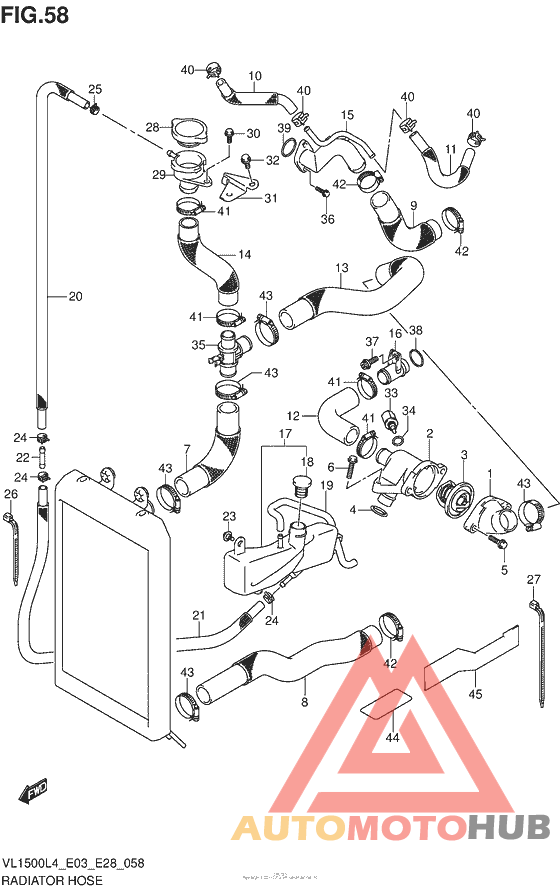 Radiator Hose (Vl1500L4 E03)