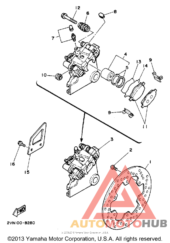 Задний суппорт