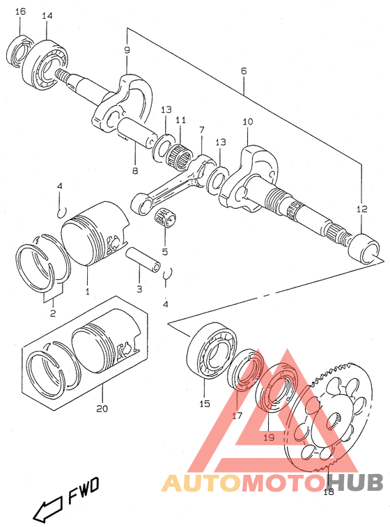 Вал коленчатый