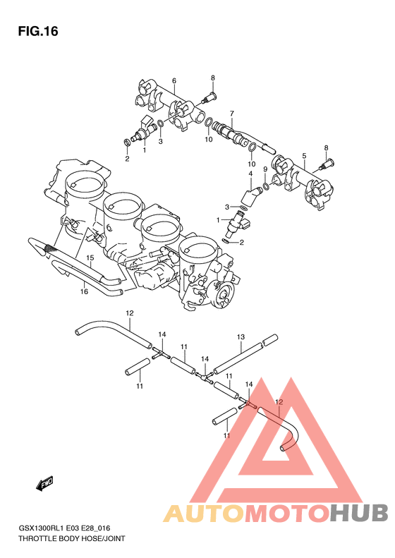 Throttle body hose/joint