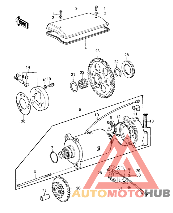 Starter motor/starter clutch
