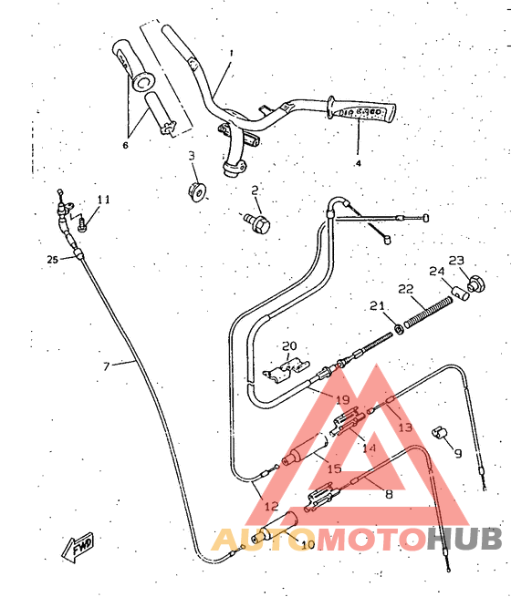 Steering handle. cable