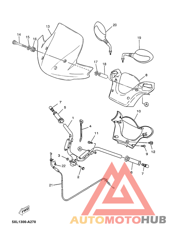 Steering handle. cable