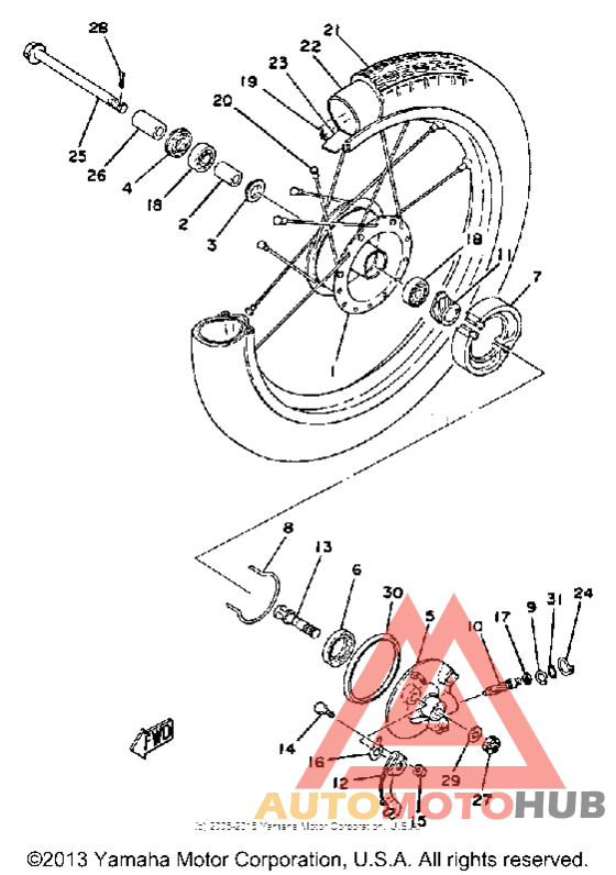 Переднее колесо