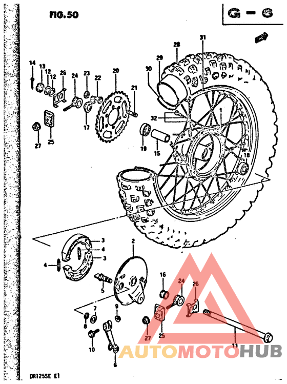 Rear wheel complete assy