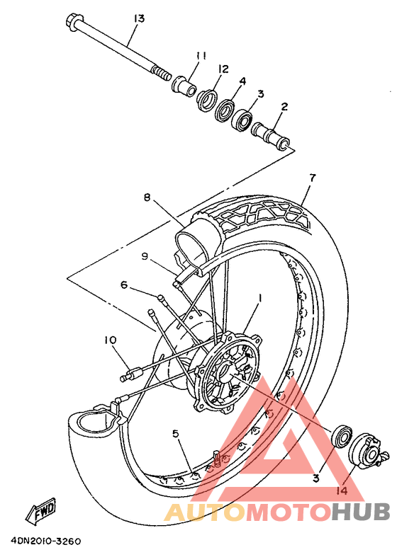 Переднее колесо