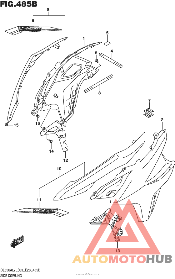 Side Cowling (Dl650Al7 E03) (For Yvb,yww)