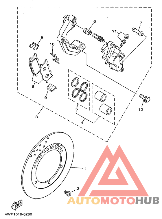 Front brake. caliper