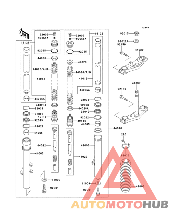 Front fork(kx80-s4/s5)