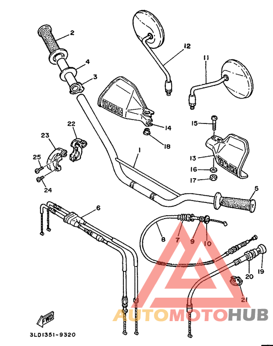 Steering handle. cable