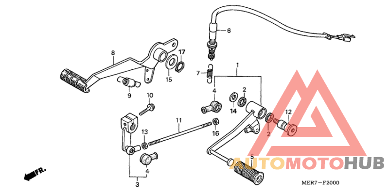 Brake pedal/ change pedal