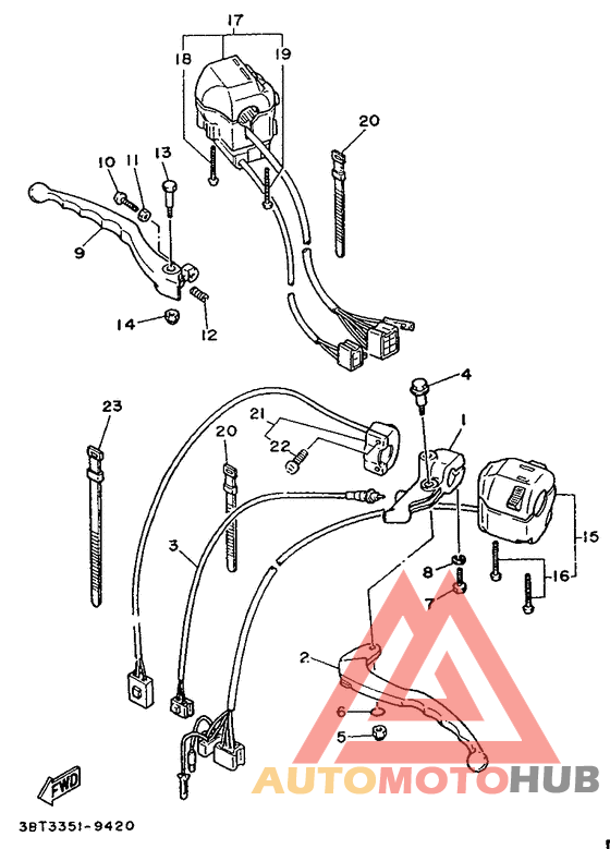 Handle switch. lever