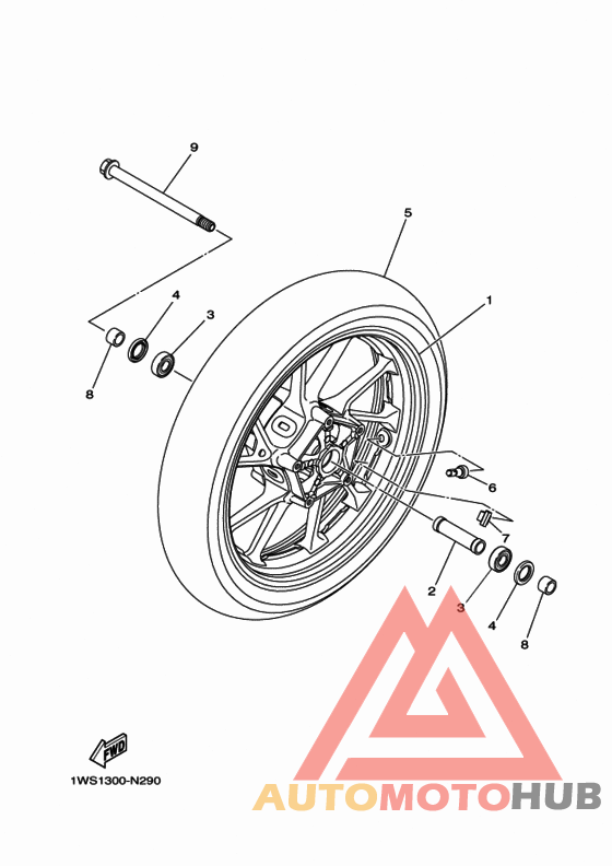 Переднее колесо