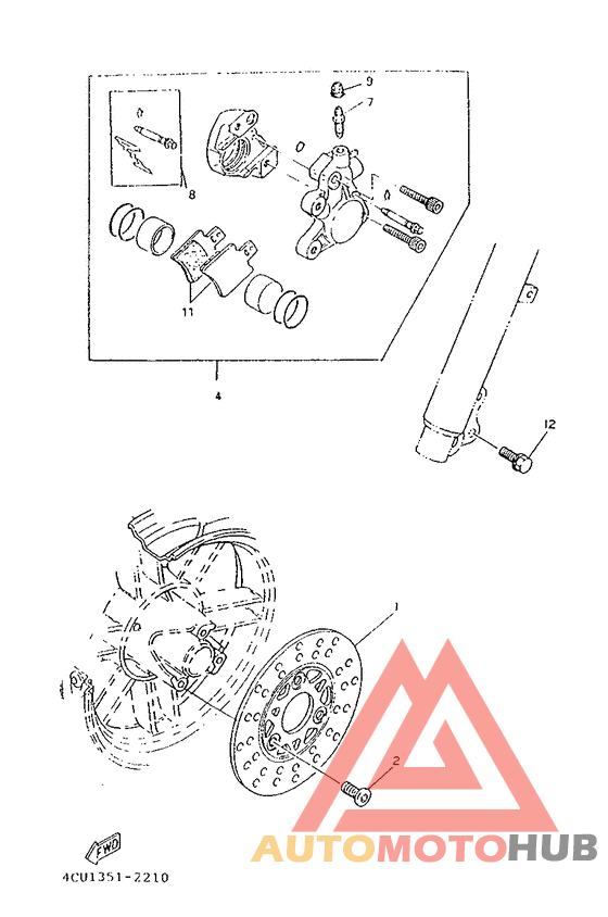 Front brake. caliper