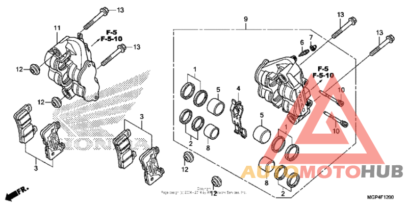 Front brake caliper (1)