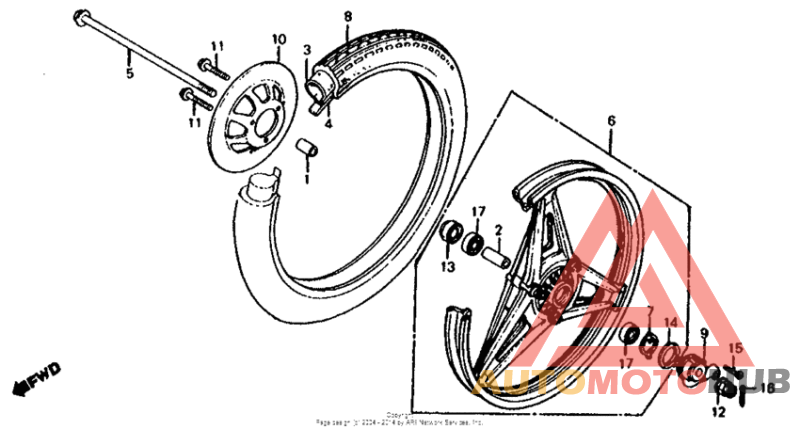 Переднее колесо