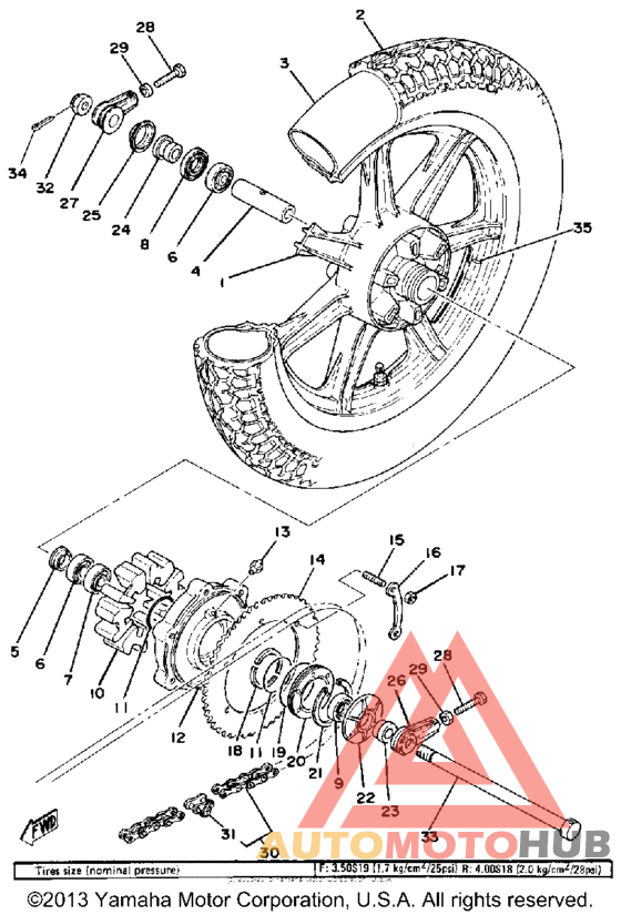 Переднее колесо