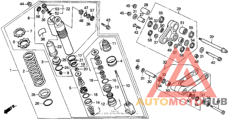 Rear shock absorber 94