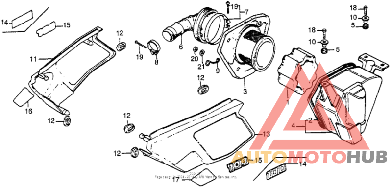 Air cleaner + side cover 83-84
