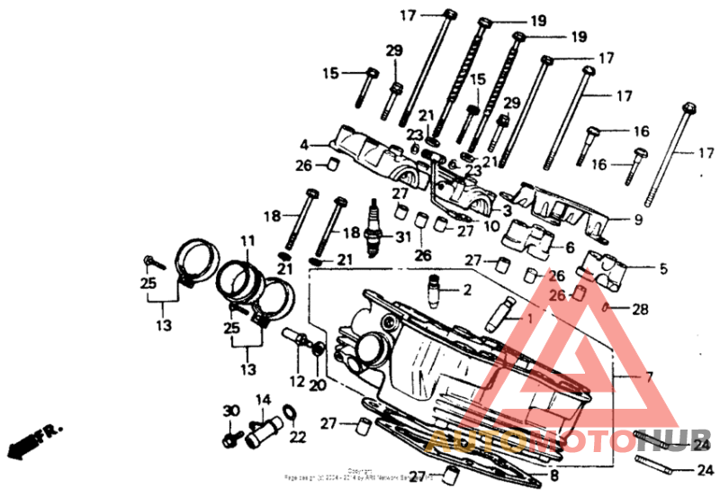 Cylinder head (rr.) 89-90