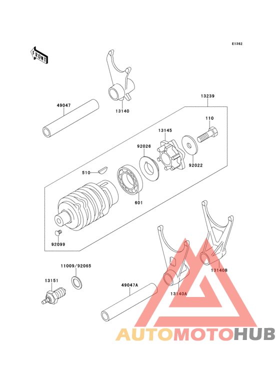 Change drum/shift fork