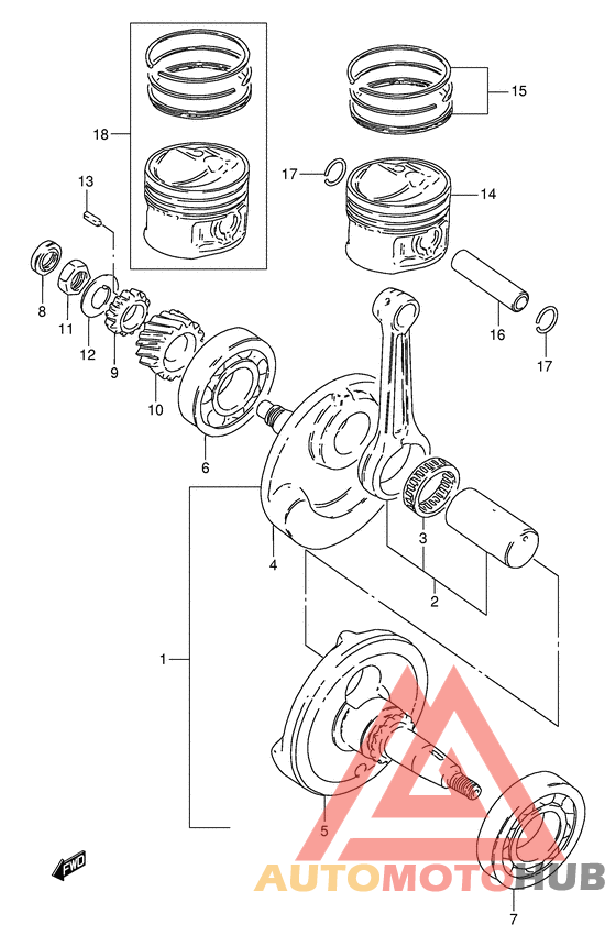 Вал коленчатый