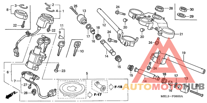 Handle pipe/top bridge