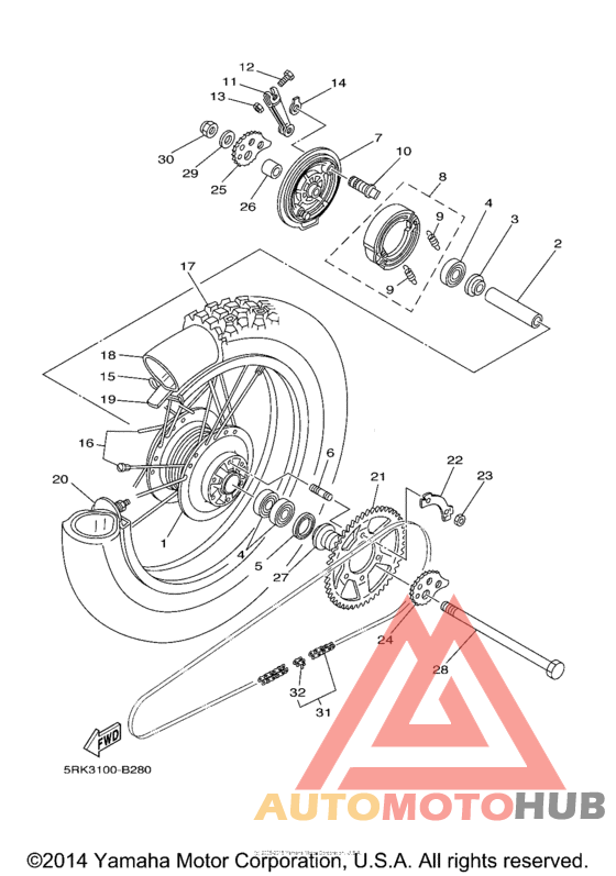 Переднее колесо