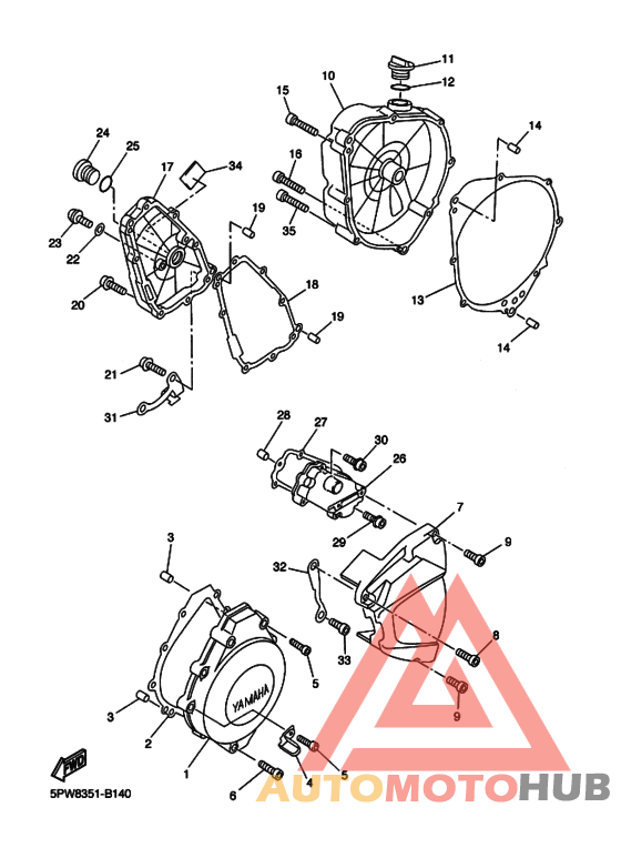 Crankcase cover ass`y  (v