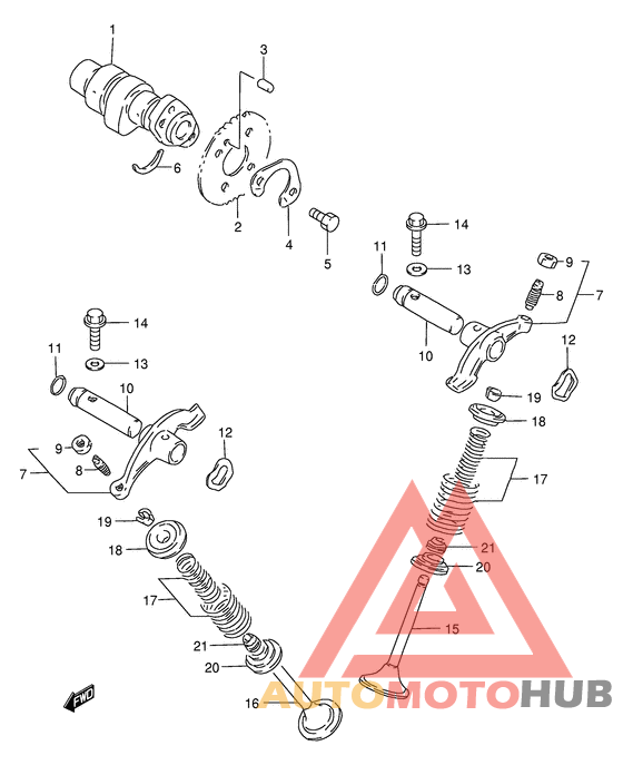 Распределительный вал-клапаны