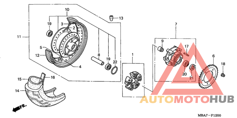 Rear wheel complete assy