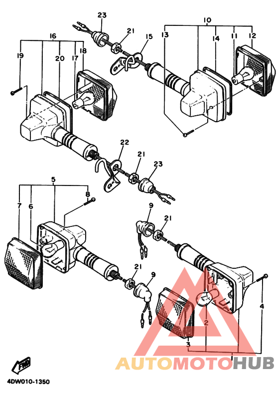 Rear flasher light assy