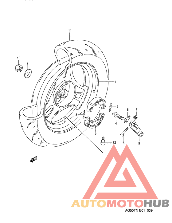 Rear wheel complete assy
