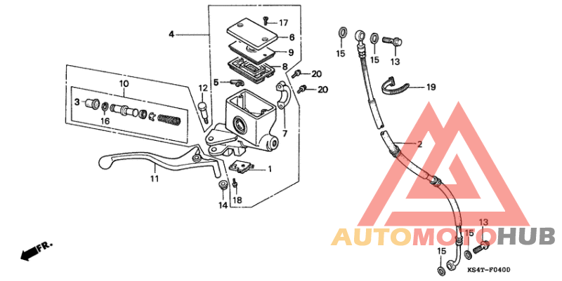 Fr. brake master cylinder