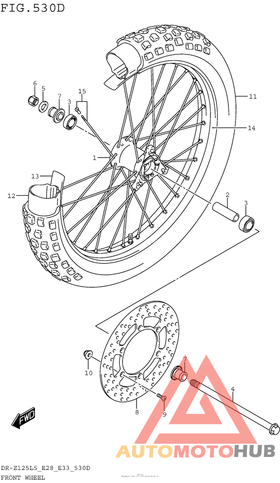 Front Wheel (Dr-Z125Ll5 E33)