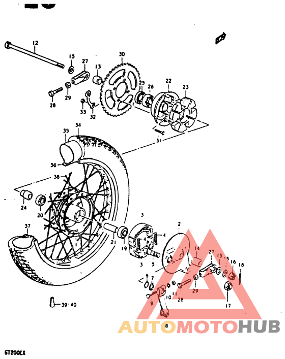 Rear wheel complete assy
