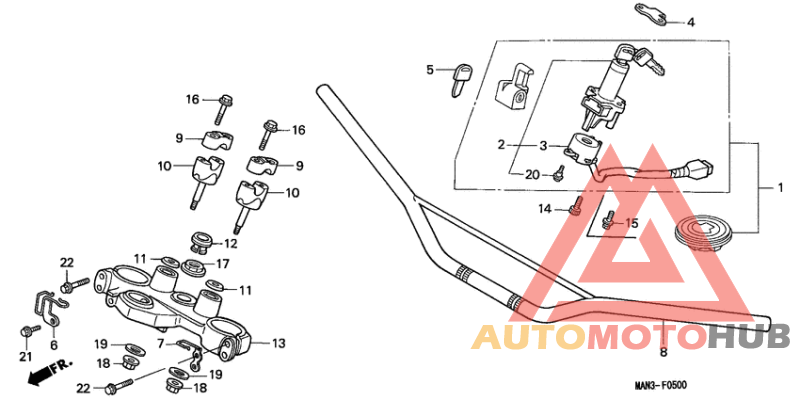 Handle pipe/top bridge