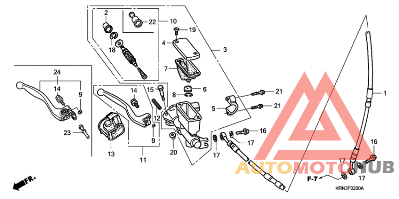 Fr. brake master cylinder
