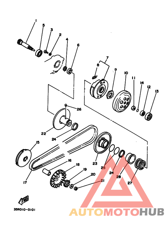 Сцепление и сервопривод